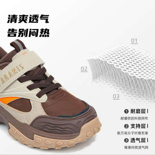 泰兰尼斯儿童运动鞋秋季新款男童运动鞋舒适透气女童跑步鞋儿童鞋 T01X5C6454 商品图2