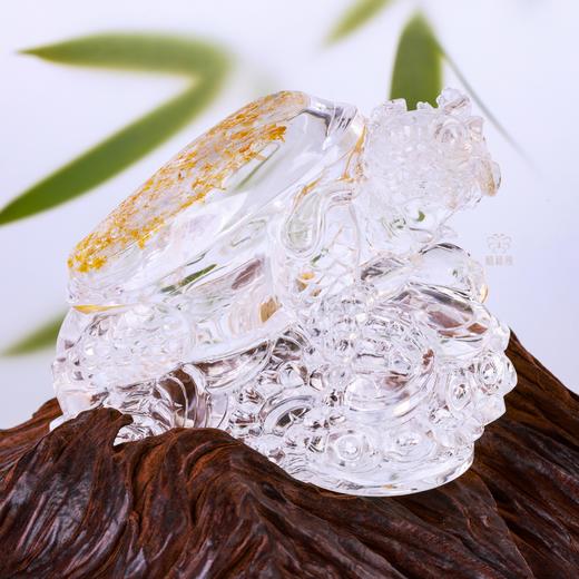 【龙龟赐福】白水晶龙龟摆件  ZX2505266 商品图3