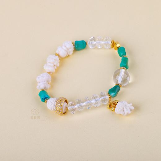 【四时发财】貔貅蓝松牙雕手串    ZX2506173 商品图1