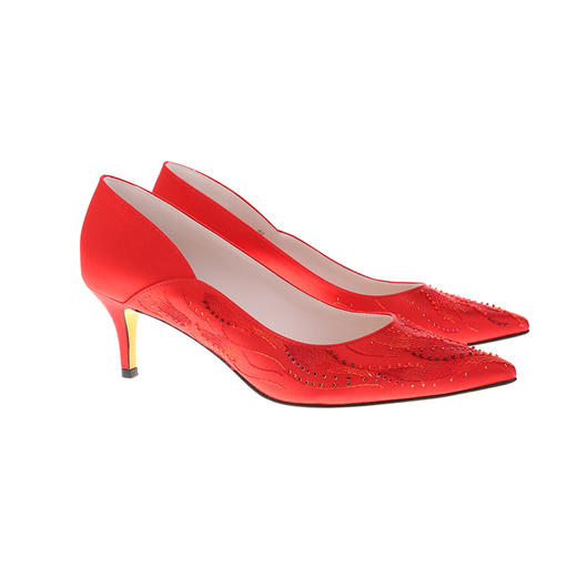 sheme景颇族原创设计刺绣水晶时尚性感奢华尖头女士高跟鞋可定制 商品图5