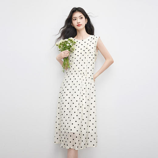 【07/16新品】熙世界波西米亚风波点连衣裙女2025夏装新款法式度假无袖背心裙子 商品图2