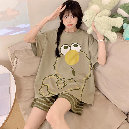 【买一套送一套】睡衣女夏天短袖薄款可爱卡通甜美风夏季新款家居服套装可外穿聚 商品图1