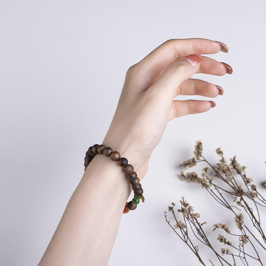 xy0440沉香+南红碧玉纳福手串 商品图8