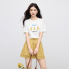【07/16新品】熙世界镂空花边a字短裤女夏季松紧腰松弛感宽松棉麻阔腿休闲裤子 商品缩略图4