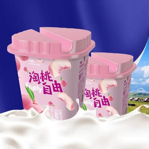 天润果肉酸奶淘桃自由大果粒酸奶香甜美味 400g/罐 新疆直发 商品图1
