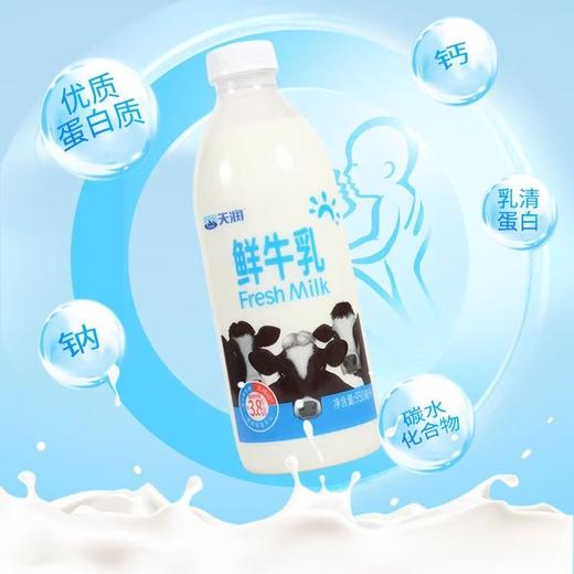 新疆天润鲜牛乳950Ml/瓶低温纯牛奶巴氏杀菌鲜牛奶儿童成人营养早餐奶 商品图3