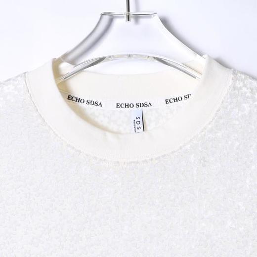 T4149SDSA夏季高级感新款男士绒面花卉圆领短袖T恤时尚舒适百搭上衣 商品图2