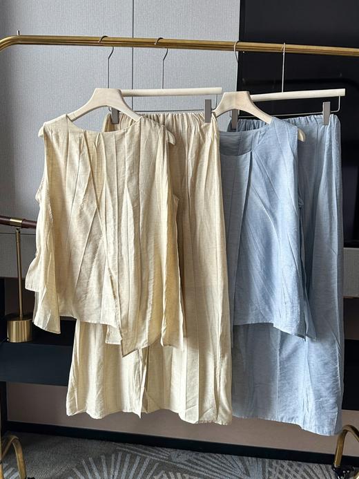 无袖A字上衣+宽松直筒半身裙 商品图2