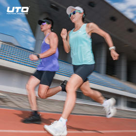 UTO/悠途向氢轻量运动背心男女款夏季无袖圆领马拉松跑步速干背心
