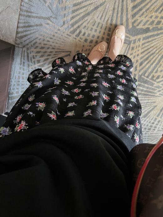 韩国CHOI小众设计感百搭减龄番茄短袖T恤+碎花半裙 商品图12