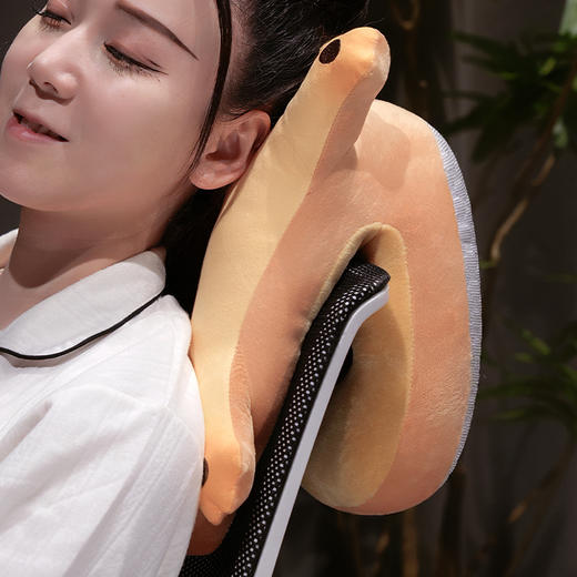 自然醒喵咪烤面包冰豆豆双面午睡枕学生趴桌子睡觉抱枕夏季午休办公室专用枕头QYL 商品图12
