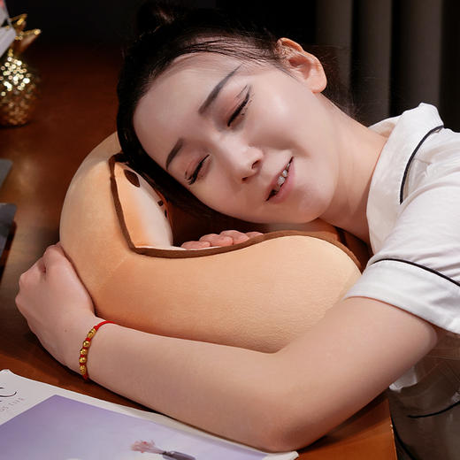 自然醒黄油饼干驼峰U枕飞机脖子颈椎头枕便携枕头车载脖枕学生QYL 商品图9