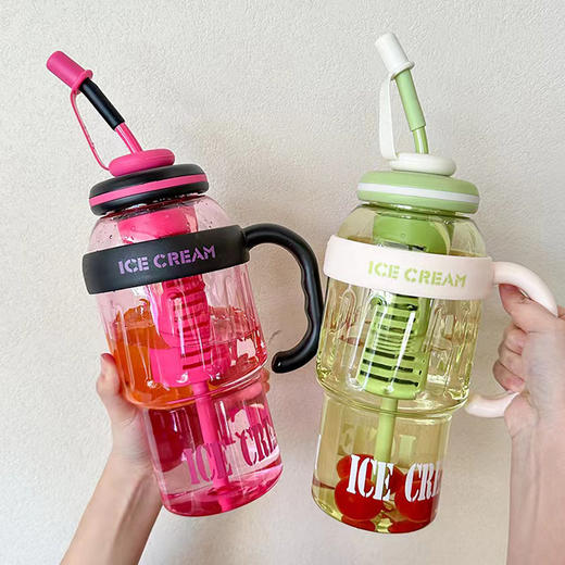 新巨无霸冰霸杯 【超大容量1400ML！】高颜值吸管设计，茶漏花茶随心泡🌸夏日出街必备，便携又时尚💦多色可选，解锁你的清凉时刻✨ 商品图1