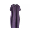 丁摩 真丝香云纱龟裂纹新中式紫色改良旗袍100%桑蚕丝连衣裙5ZF-34710 商品缩略图4