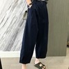 丁摩 夏季薄款哈伦休闲裤女宽松新款直筒裤子日系九分香蕉裤女裤潮5ZF-9379 商品缩略图4