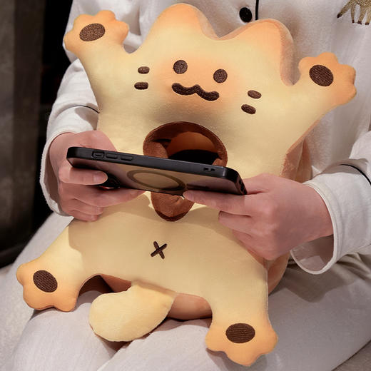 自然醒喵咪烤面包冰豆豆双面午睡枕学生趴桌子睡觉抱枕夏季午休办公室专用枕头QYL 商品图9