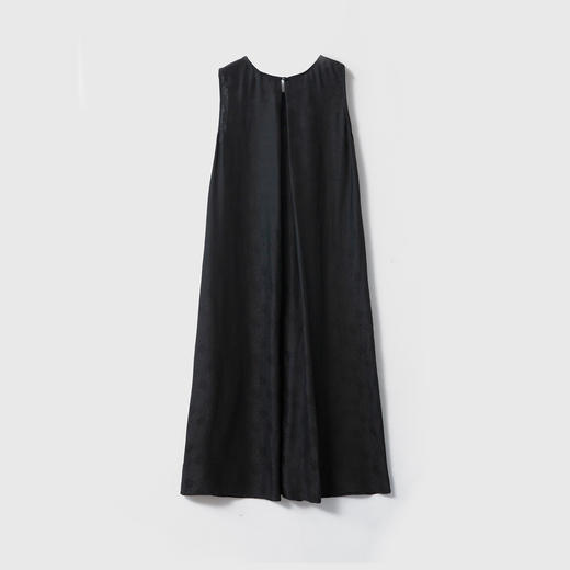 丁摩 真丝香云纱桑蚕丝背心长裙女气质小黑裙宽松长裙夏新款5ZF-52103 商品图2