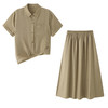 丁摩 天丝休闲连衣裙套装女夏季气质衬衫半身裙两件套5ZF-2571 商品缩略图4