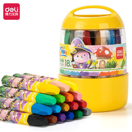 得力油画棒，丝滑好涂色✨颜色鲜艳不脏手，桶装收纳超方便！12-36色任选，让孩子爱上创作！ 商品图5