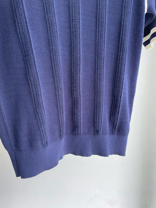 713-4  渠道圆正 miu减龄时髦 学院感 弹力棉柔 挑空肌理针织圆领衫 贼修饰身材‼️ 商品图7