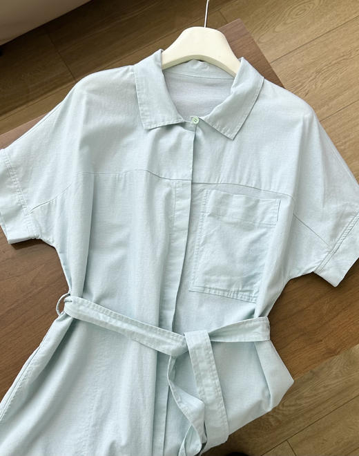 原单品质之禾同款进口亚麻衬衫连衣裙可开衫 商品图1