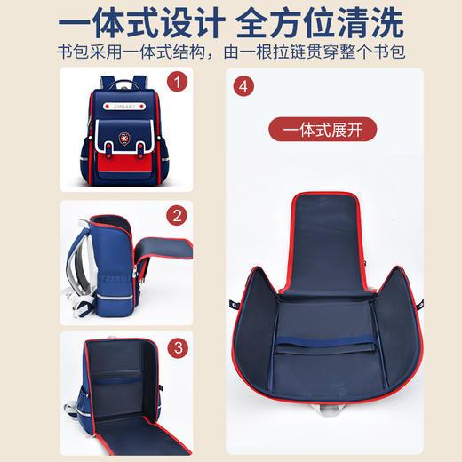 新款小学生书包1-3-6年级英伦风男童书包轻便女生双肩包 商品图3