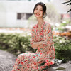 丁摩 夏季新品女装减龄花色收腰气质真丝连衣裙子5ZF-90497 商品缩略图2