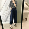 丁摩 夏季薄款哈伦休闲裤女宽松新款直筒裤子日系九分香蕉裤女裤潮5ZF-9379 商品缩略图0