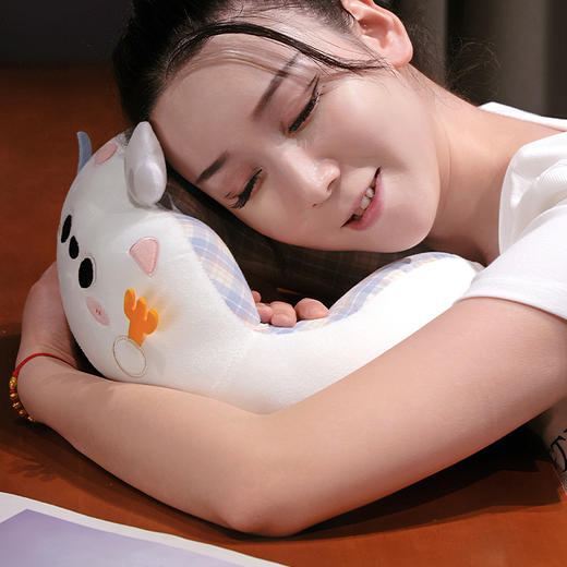 自然醒小厨师格纹系列驼峰U枕飞机睡觉便携式枕头脖子靠枕办公室午睡枕QYL 商品图11