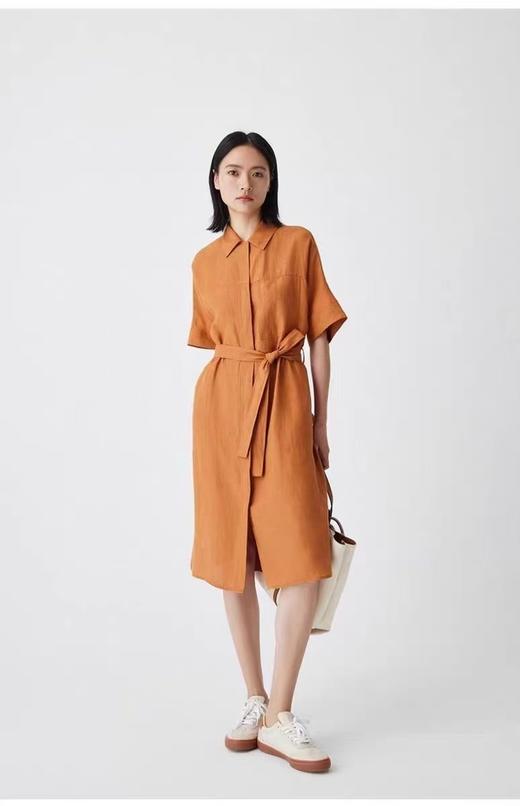 原单品质之禾同款进口亚麻衬衫连衣裙可开衫 商品图4