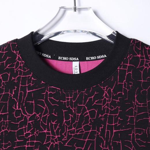 T4157SDSA夏季高级感新款男士美式磨破撞色设计圆领短袖T恤休闲时尚 商品图2