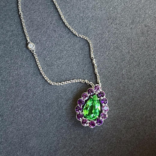 BY EVITA系列 CHIC系列 18K镶紫晶、钻石和沙弗莱 项链 商品图1