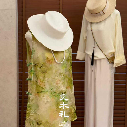 【预售7天】良木礼真丝绒花背心裙（27489） 商品图1