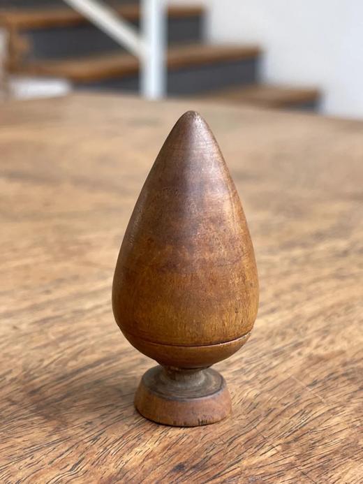 黄杨木雕琢火珠形供佛香盒，顺丰包邮 商品图10