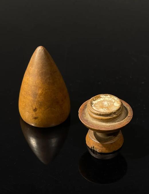 黄杨木雕琢火珠形供佛香盒，顺丰包邮 商品图5