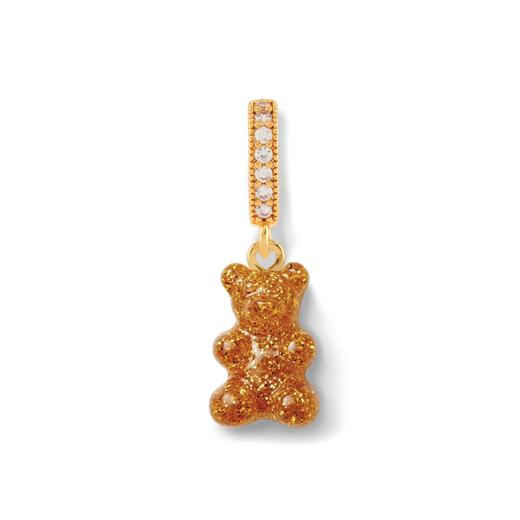 订购4周到｜CRYSTAL HAZE-Nostalgia Bear-pave-碎金小熊 吊坠（金色环扣）［挪威设计师］ 商品图0