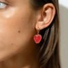 北京仓｜CRYSTAL HAZE-Jelly Heart Hoops-西瓜红色爱心 耳环［挪威设计师］ 商品缩略图1
