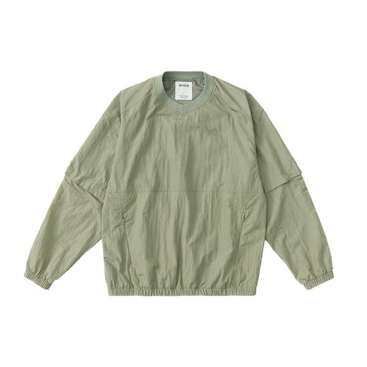 吃茶去chichaqu25户外运动机能拆卸长短袖光泽尼龙套头夹克山系 商品图4