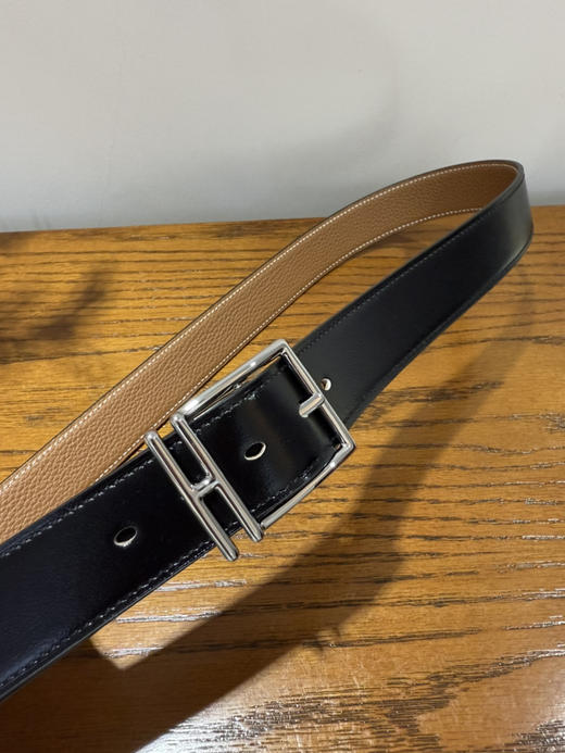 714-3 高端男士入 大马 Nathan 32 正方形针扣 双面用 纯色皮带腰带 商品图8