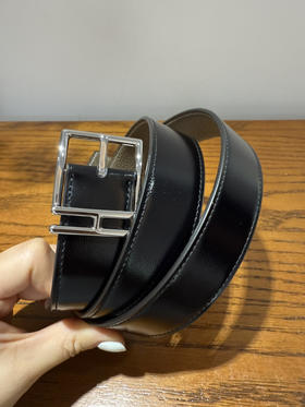 714-3 高端男士入 大马 Nathan 32 正方形针扣 双面用 纯色皮带腰带