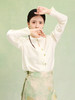 【明星同款】荷言GL 新玉满堂 山水提花米白色新中式衬衫真丝上衣 商品缩略图1