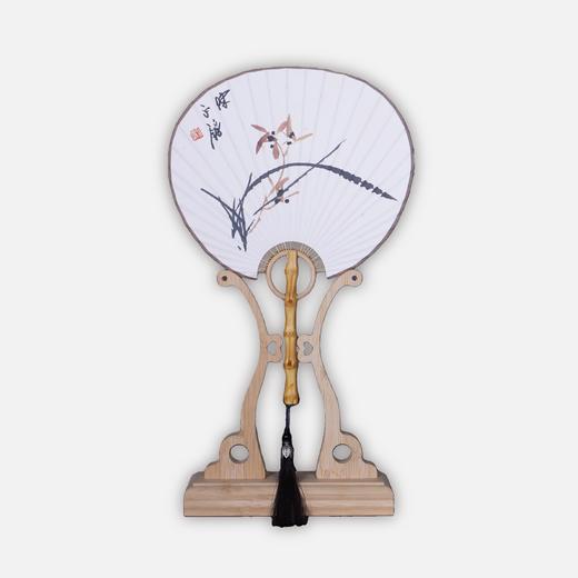 陈永锵《兰花》国画原作20CM*25CM 手绘宣纸团扇花鸟作品 商品图1