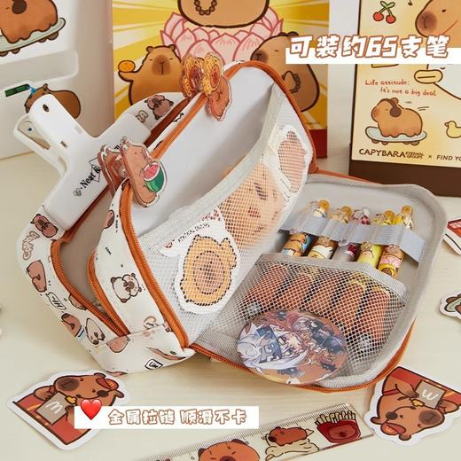 新款可爱小卡皮巴拉笔袋 ,太可爱了吧！🎉高颜值+大容量，收纳全能小助手,收纳包 商品图2