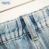 NUTS夏季新品时尚百搭破洞毛边设计感显瘦水洗牛仔短裤326111442 商品缩略图4