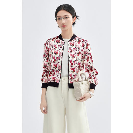 剩S/M 米思阳2025春季新品甜美棒球短外套时尚印花外套3844 商品图2