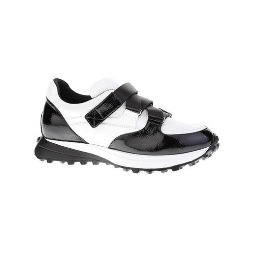 sheme黑白配色速干透气内里女款牛皮运动鞋魔术贴设计可定制 商品图4