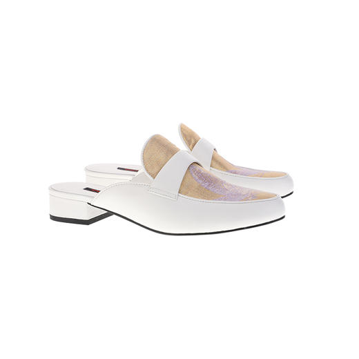 sheme非遗宋锦蝴蝶蜕变女式圆头粗跟优雅时尚穆勒鞋可定制 商品图14