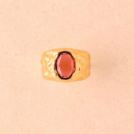 北京仓｜Agapee-Carmen-玫瑰粉色 水晶玻璃 戒指［法国设计师］ 商品图1