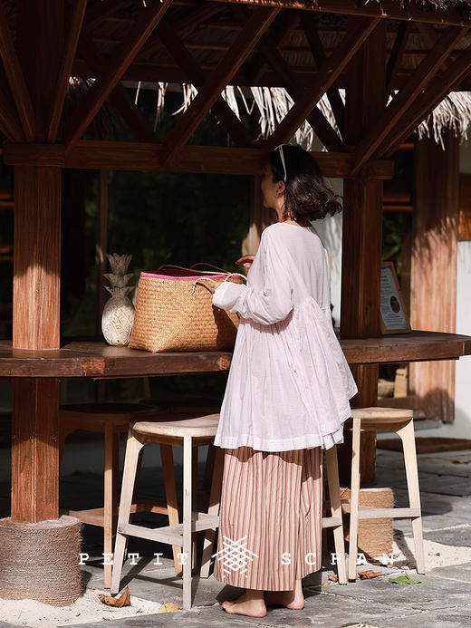 PETIT SCHAN小闪 CLO#858 Ballet Girl 芭蕾少女 一千零一夜系列纯棉船型领格纹娃娃衫 商品图2