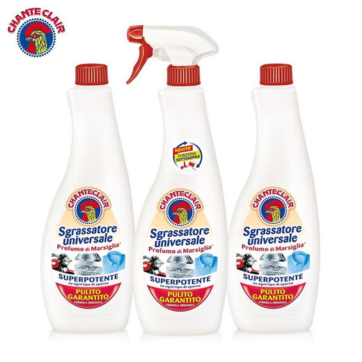 【1件包邮】大公鸡多能油污净经典马赛香600ml/118121 1瓶正装+2瓶替换装横扫油污洁净焕新 新疆西藏港澳台不发 商品图0